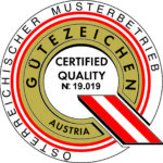 Gütezeichen Österreichischer Musterbetrieb, Certified Quality Austria, Nr. 19.019